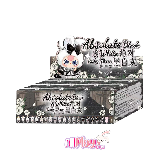 Baby Three Absolute Black White Plush Series Blind Box Case